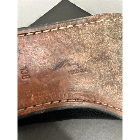 MEZLAN HAVANA Black Men’s 13 Leather Tassel Cap Toe Slip On Dress Loafers Spain - Picture 9 of 10